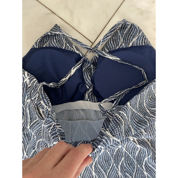 Krimson Klover Navy And White Printed Strappy Summer Mini Dress Size Medium - Picture 7 of 9